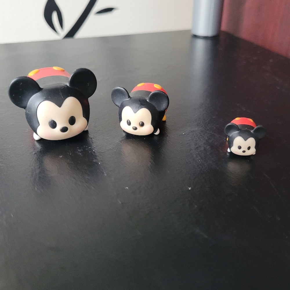 Disney Mickey Mouse Stackable Figures - Black, Red, Yellow